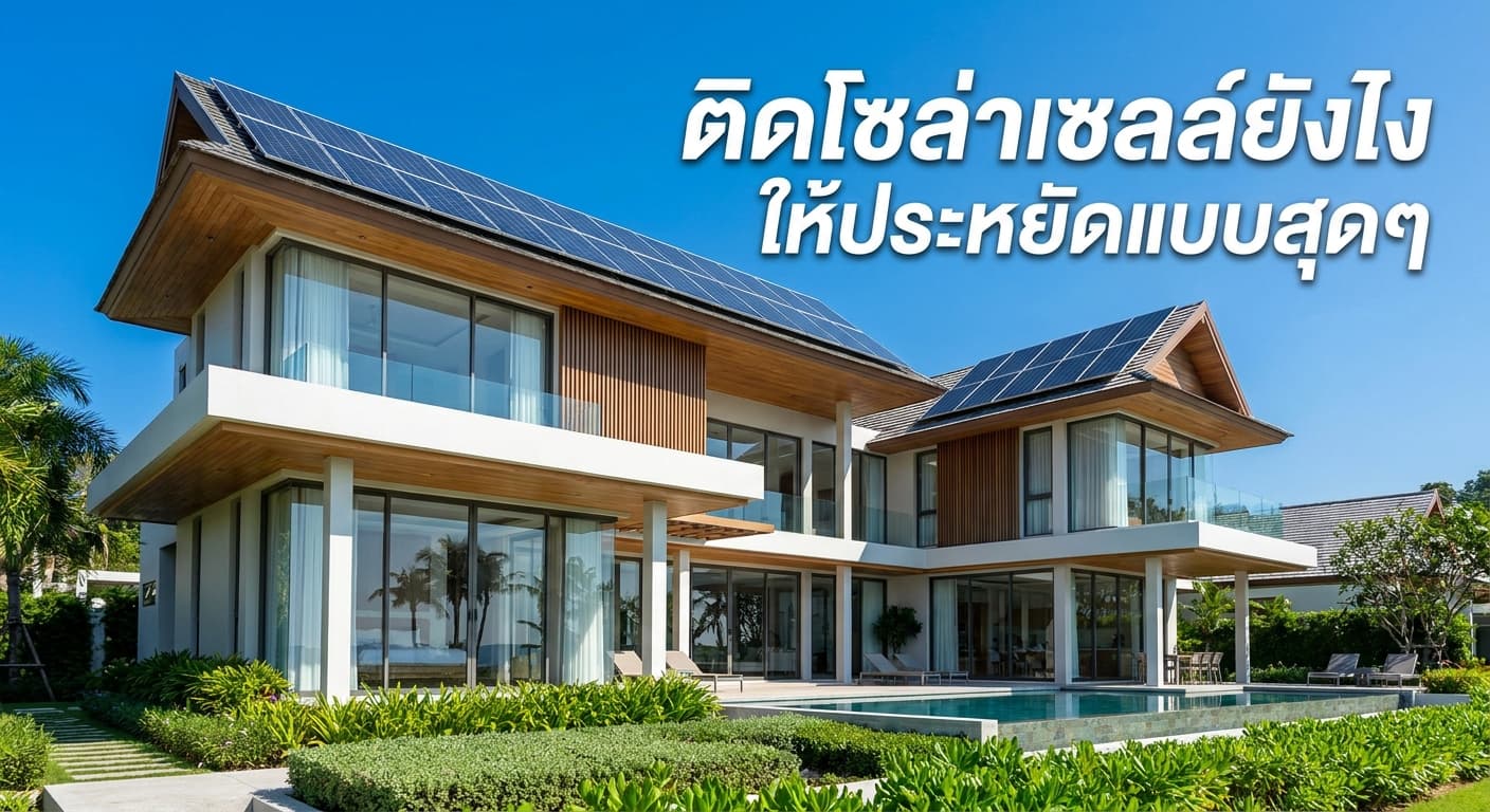 ติดโซล่าเซลล์ยังไงให้ประหยัดแบบสุดๆ? เคล็ดลับลดค่าไฟถาวรสำหรับชาวชลบุรี โดย เอนีเทค (Aneetech)